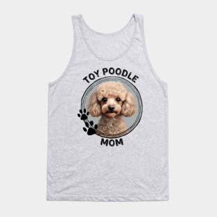 Toy Poodle Dog Mom Dog Breed Portrait Tank Top